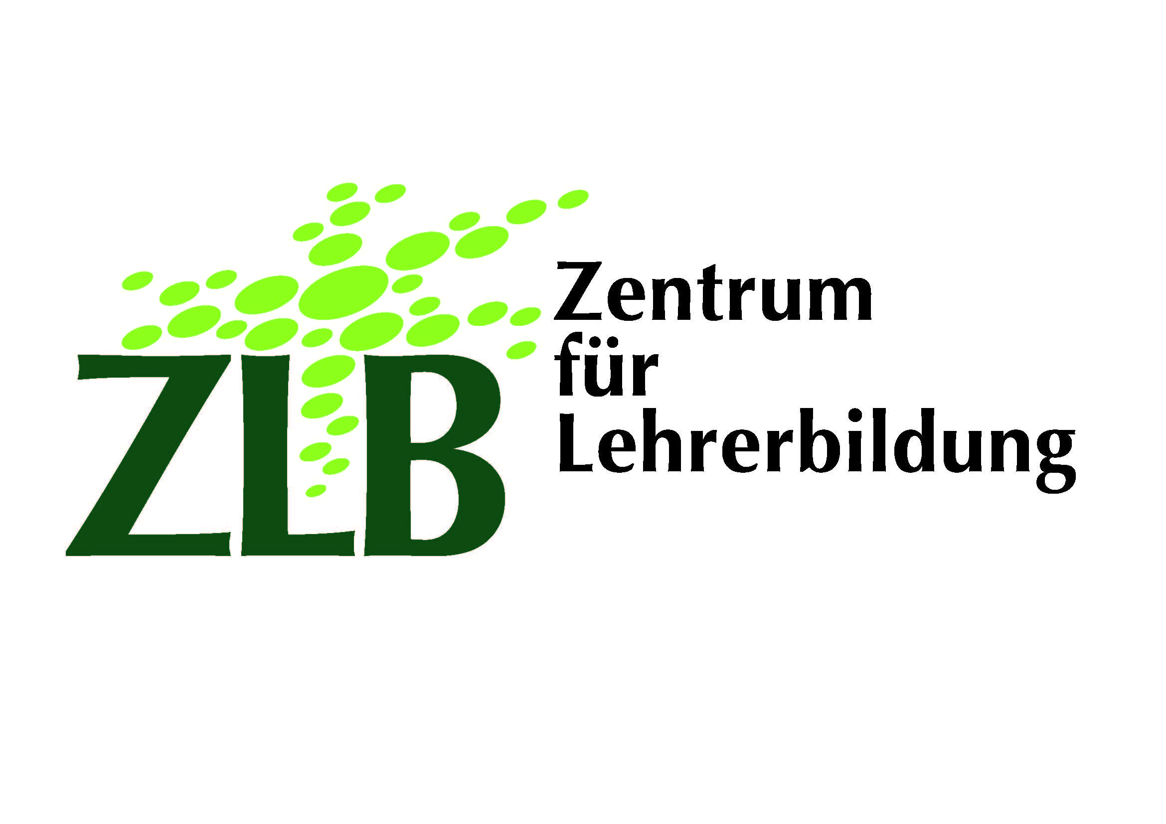 Logo ZLB mit grner Schrift