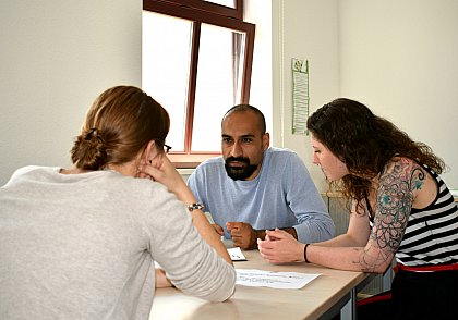 Studierende im DaZ Kurs, Foto: ZLB / Uni Halle - 2017