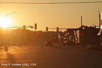 Main Street in Waverly bei Sonnenaufgang, Foto: P. Grttner (ZLB) 2018.