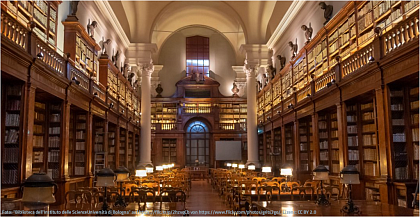 Bologna, Bild 2: Universittsbibliothek, Foto: Foto: "Biblioteca dell'Instituto delle ScienceUniversit di Bologna" auf https://flic.kr/p/2hzvqCb von https://www.flickr.com/photos/grits2go/, Lizenz: CC BY 2.0