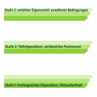 Visualisierung 3 Stufen Auslandsaufenthalte